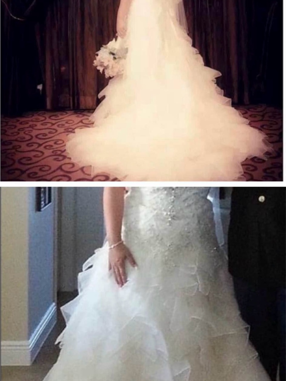 White Layered Tulle Bridal Skirt ( used only one time)